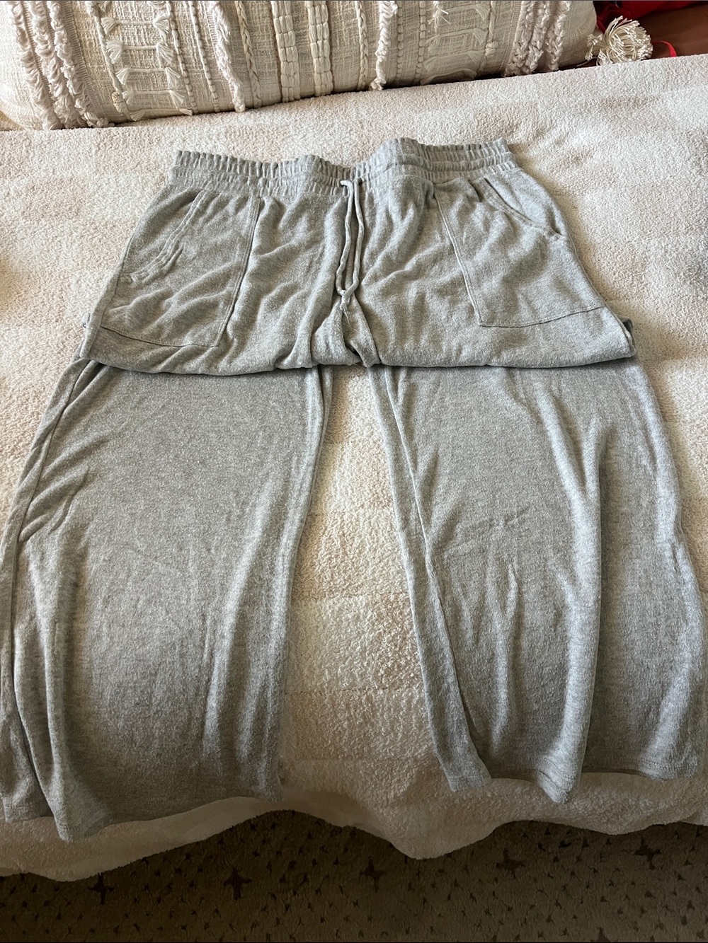 stars above Light Gray Straight-Leg Lounge Pants